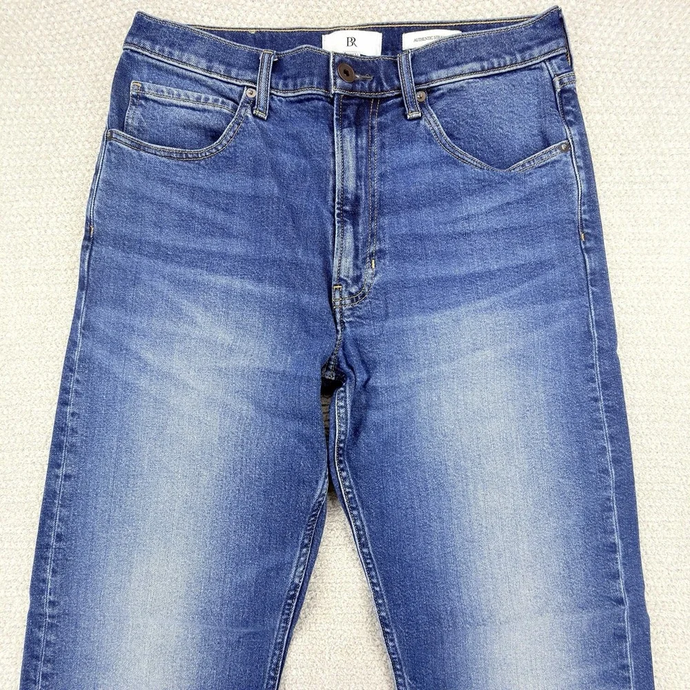 Banana Republic Authentic Straight Jeans Mens 32x32 Medium Wash Stretch Denim
